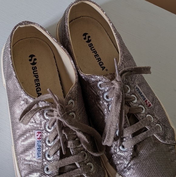 Superga Micro Sequin 2750 Metallic Low Top Sneakers - Picture 5 of 8